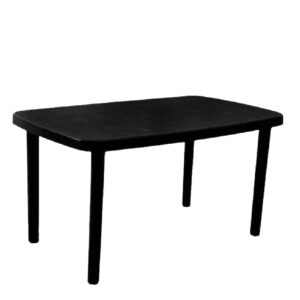 MESA PLASTICA MARGARITA NEGRA VOSS 140 X 80