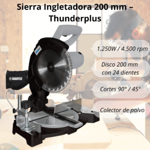 SIERRA INGLETADORA THUNDERPLUS 1250W 8″ 200MM TL02455