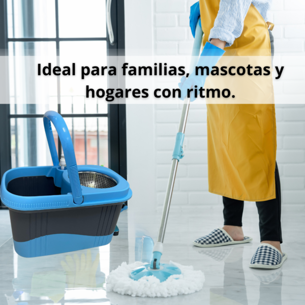Mopa Lampazo Escurridor Con Balde Centrifugado Trapeador - Imagen 5