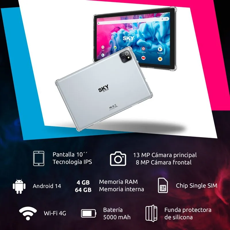 TABLET 10" SKY PAD MAX 4-64GB ANDROID PAD10 MAX 464 - Imagen 4