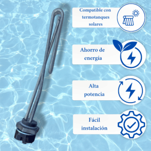 RESISTENCIA ELECTRICA+TERMOSTATO 2000W REFORZADA ACERO 316 SAN MIGUEL