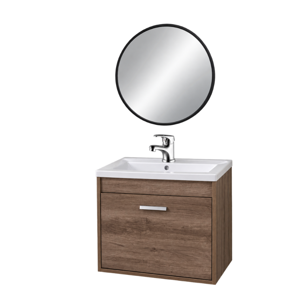 Combo Baño Vanitory Delos + Espejo Vigorita + Grifería Vasser Iris