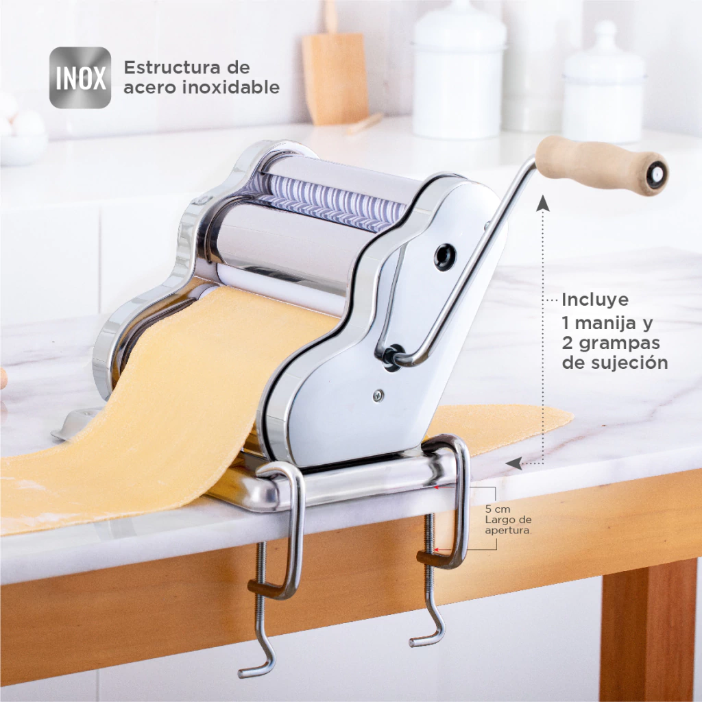 Máquina para Pastas Pastalinda Clásica 200 Cromada - Imagen 6
