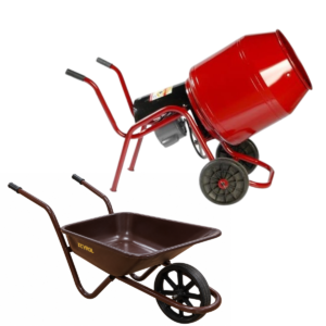 Combo Hormigonera ST Fija con Motor 130 T Metal + Carretilla Teybo